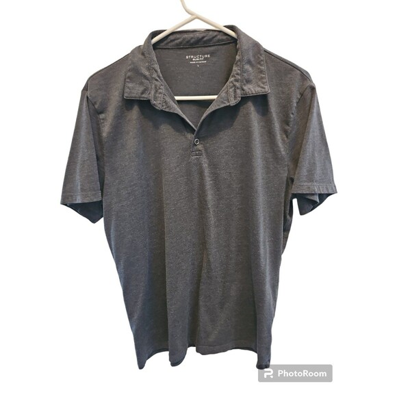 STRUCTURE MENS Polo SHIRT SZ L - Picture 1 of 4